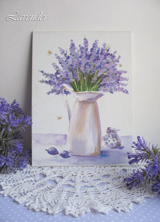 Картина "Аромат лаванды" натюрморт миниатюра цветы – купить в  интернет-магазине HobbyPortal.ru с доставкой