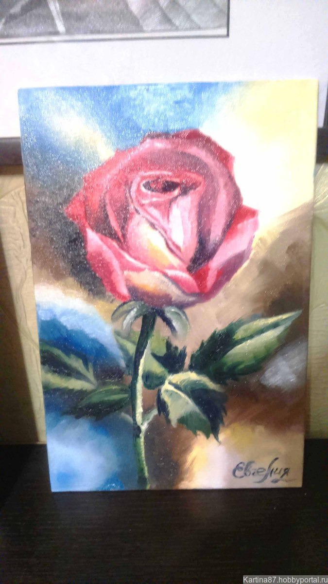 Картина маслом "Роза" – купить в интернет-магазине HobbyPortal.ru с  доставкой