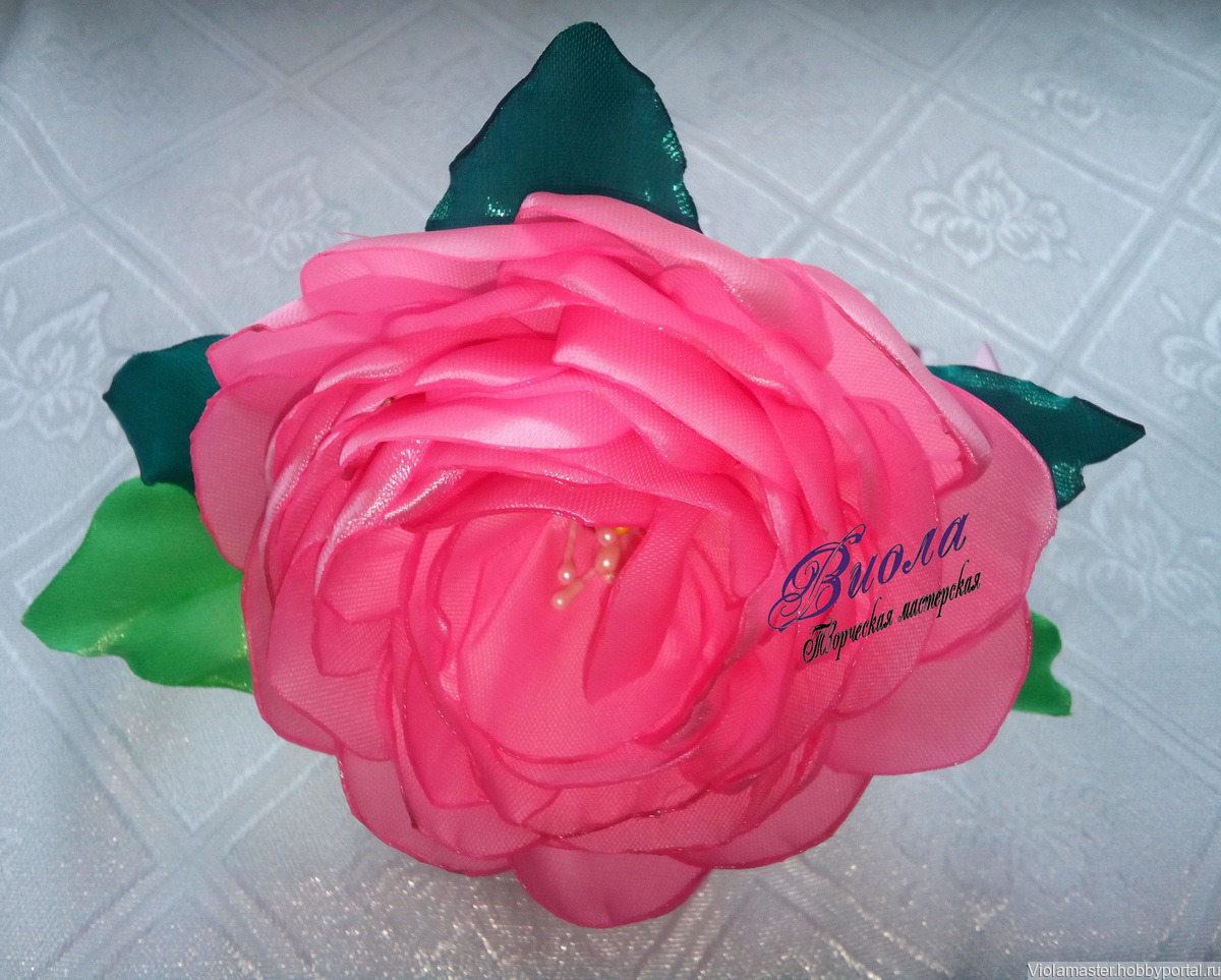 Ободок канзаши "Роза" – купить в интернет-магазине HobbyPortal.ru с  доставкой